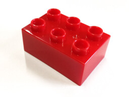 L-W Toys Junior Kostka 3x2 červená 